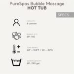 Intex: PureSpa: Sahara Tan Inflatable Hot Tub Set - 6 Person - 85" Round Outdoor Heated Bubble Spa, Jet Massage, Cover, Hard Water Treatment System - Image 6