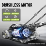 Steelite 13" 21V Cordless Brushless Lawn Mower with 4.0Ah Battery & Charger - Image 2