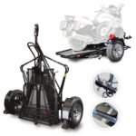 Go! Series Single Rail Folding Motorcycle Trailers – Deluxe Chrome Wheels Balanced