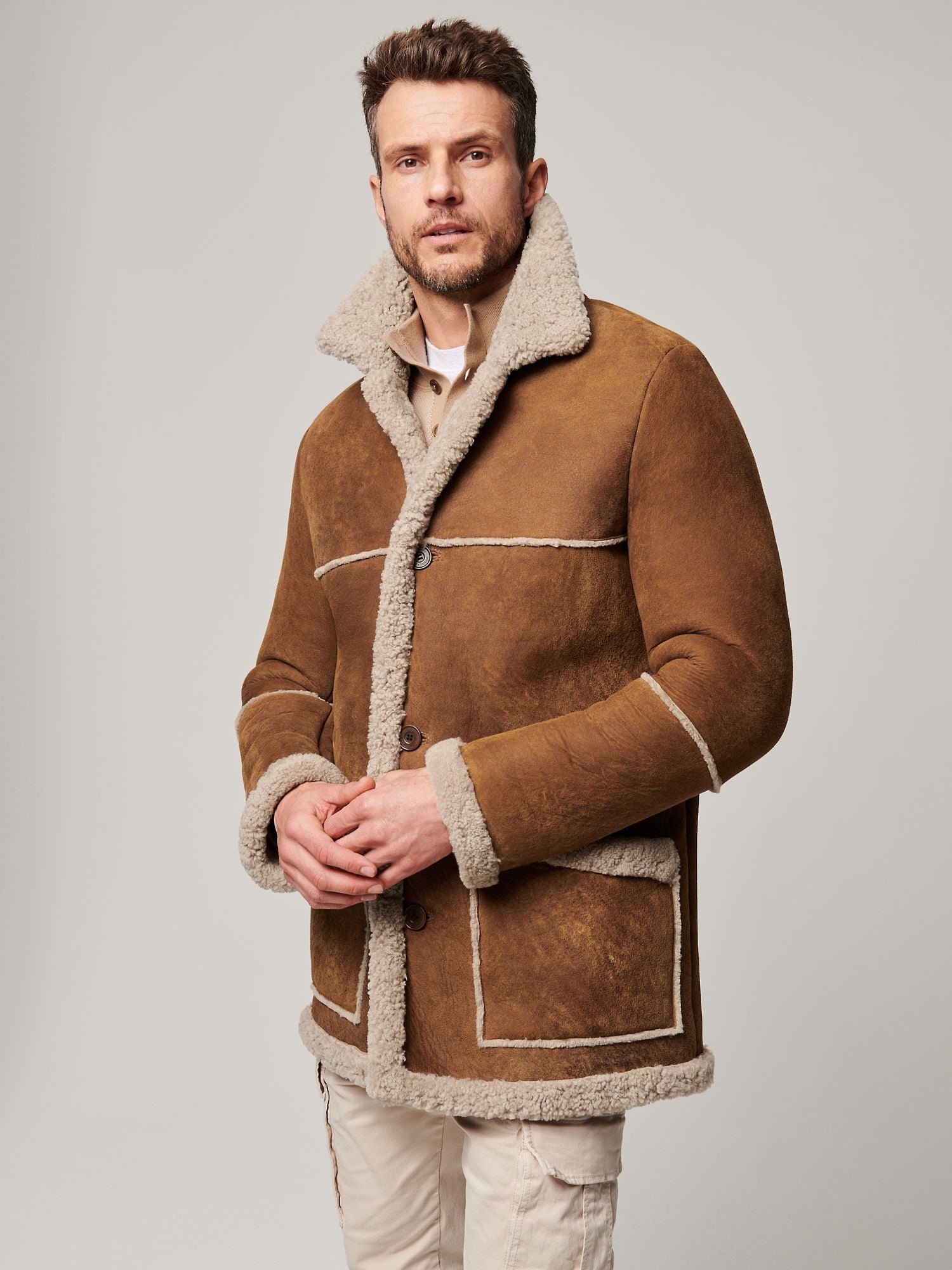 11866-sddl-av3084325-1.jpg Maverick Sheepskin Rancher Coat - Image 1