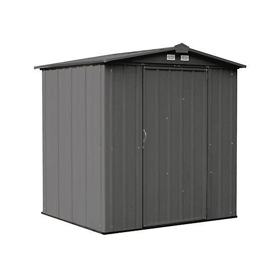1312977-1-1.jpg Arrow 6 ft. x 5 ft. EZEE Steel Low Gable Shed, Charcoal - Image 1