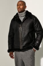 Classic Sheepskin B-3 Bomber Jacket - Image 10