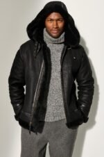 Classic Sheepskin B-3 Bomber Jacket - Image 13