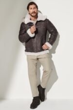 Classic Sheepskin B-3 Bomber Jacket - Image 2