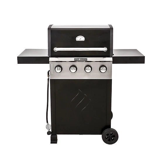 1686131-1.jpg Even Embers 4-Burner Propane Gas Grill, 40,000 BTU, Silver/Black - Image 1