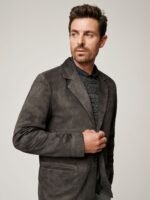 Mark Suede Leather Blazer - Image 2