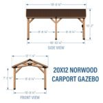 Norwood Carport/Gazebo 20×12 - Image 16