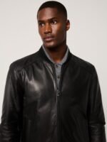 Rocco Leather Baseball Jacket - Image 2