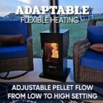 Even Embers Pellet-Fueled Patio Heater with 1 Glass Panel, 100 sq. ft., 70,000 BTU - Image 4