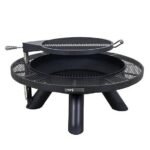 Even Embers 44 in. Round Charcoal/Wood-Burning Fire Pit with Cooking Grate