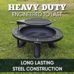 Even Embers 44 in. Round Charcoal/Wood-Burning Fire Pit with Cooking Grate - Image 6