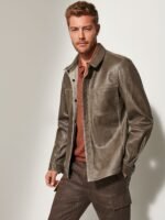 Max Reversible Suede Leather Shirt Jacket - Image 8