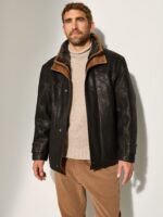 Jack Frost Leather Coat with Shearling Lining - Image 2