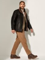 Jack Frost Leather Coat with Shearling Lining - Image 2