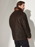 Jack Frost Leather Coat with Shearling Lining - Image 8