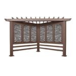 Richmond Modern Metal Steel Pergola with Canopy - Image 2