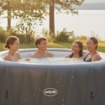 Wave Atlantic 4-Person Round inflatable Hot Tub with integrated Heater and Aquajet Massage System - Image 3