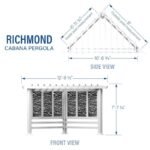 Richmond Modern Metal Steel Pergola with Canopy - Image 4