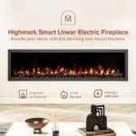 Modern Ember Highmark 60-Inch Smart Linear Electric Fireplace, WiFi & 10-Color Flames - Image 13