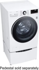 LG – 5.0 Cu. Ft. High-Efficiency Stackable Smart Front Load Washer with Steam and Built-In Intelligence – White - Image 16
