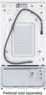 LG – 5.0 Cu. Ft. High-Efficiency Stackable Smart Front Load Washer with Steam and Built-In Intelligence – White - Image 2