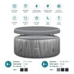 Wave Atlantic 6-Person Inflatable Hot Tub | Integrated Eco Heater | 130 Aquajet Massage System | Anti-Freeze Protection | Quick 15-Minute Setup | Gray Rattan - Image 7