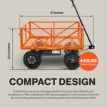 SuperHandy Electric-Assist Garden Cart, 5.7 Cu Ft, 440 lbs Load, All-Terrain Wheels - Image 5