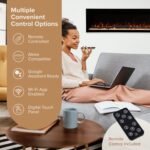 Modern Ember Highmark 60-Inch Smart Linear Electric Fireplace, WiFi & 10-Color Flames - Image 3