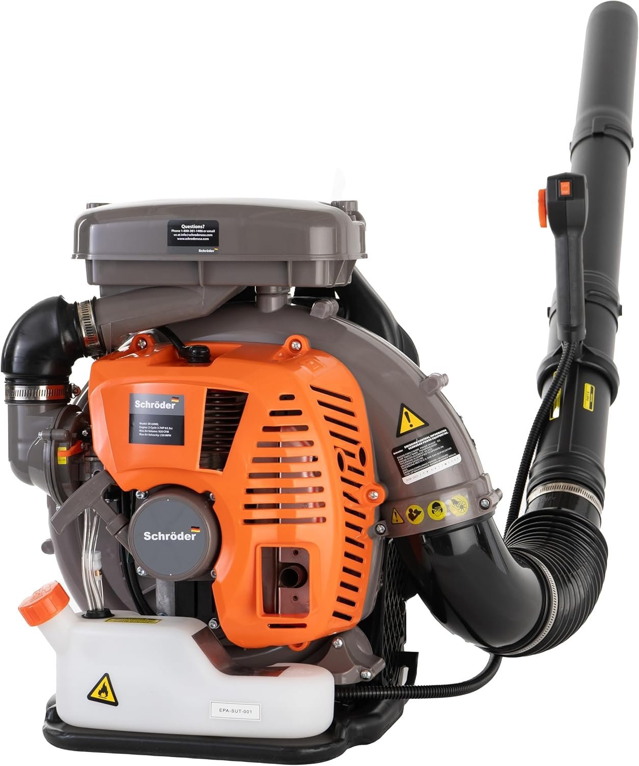 814gta5lTHL._AC_SL1500.jpg Schröder SR-6400L Backpack Gas Leaf Blower, 3.7 HP Engine - Image 1