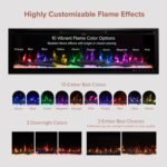 Modern Ember Highmark 60-Inch Smart Linear Electric Fireplace, WiFi & 10-Color Flames - Image 4