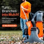 SuperHandy 7HP Gas Leaf Vacuum & Wood Chipper, 10:1 Mulch, 6-Bushel Bag - Image 4