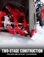 PowerSmart HB2805A 80V 24-Inch Self-Propelled 2-Stage Cordless Snow Blower with 6.0Ah Battery & Charger - Image 5