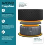 Wave Atlantic 6 Person Round Inflatable Hot Tub, Navy - Image 6