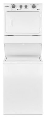 Whirlpool 3.5 Cu. Ft. Stacked Electric Laundry Center with 9 Wash Cycles and AutoDry System, White - Image 2