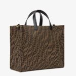 Fendi Brown Jacquard Ff Vertigo Bag - Image 2