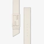 Fendi White Leather Belt - Image 2