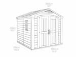 Keter Factor 8×8 Foot Large Resin Outdoor Shed - Image 6