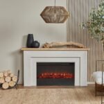 Real Flame Malie 68" Electric Fireplace with Mantel & Remote Control - Image 2