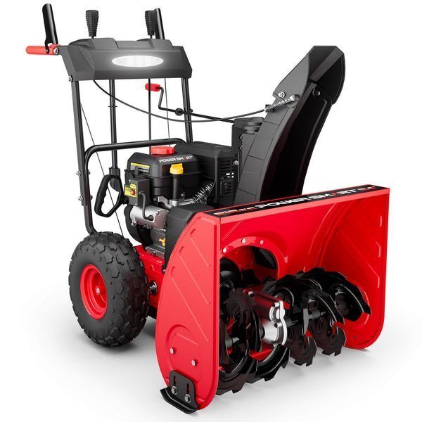 DB7109A.2-2.jpg Powersmart Brand New Self-Propelled Gas Snow Blower, 212cc 24 in. Two-Stage with 120v Electric Start and LED Headlight - Image 1