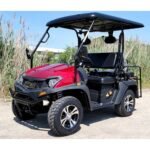 New 4 Seater Electric Golf Cart Hybrid UTV HJS 60v Electric EV5 UTV Utility Vehicle – Red