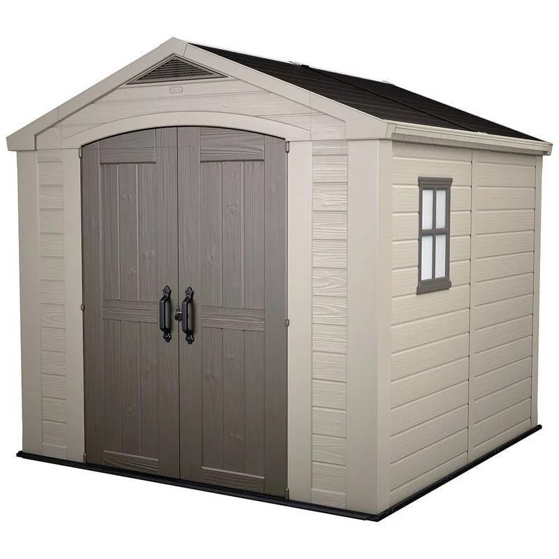 Factor_8_x_8_FT_Strong_Storage_Shed_Made_Of_Extremely_Durable_Resin_And_Reinforced_with_Steel-1-1.jpg Factor 8 x 8 FT Strong Storage Shed Made Of Extremely Durable Resin And Reinforced with Steel - Image 1