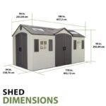 Lifetime 60079 Outdoor Storage Dual Entry Shed, 15 x 8 ft, Desert Sand (B00CTVQ6UG) - Image 9