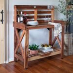 Potting Table/Bench/Serving Bar – Acacia Wood - Image 3