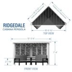 Ridgedale Modern Steel Cabana Pergola with Conversational Seating - Image 6