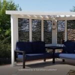 Ridgedale Modern Steel Cabana Pergola with Conversational Seating - Image 9