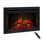 SimpliFire 30-In Electric Fireplace Insert with LED Flame and Multi-Color Ember Bed - Image 9