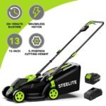 Steelite 13" 21V Cordless Brushless Lawn Mower with 4.0Ah Battery & Charger