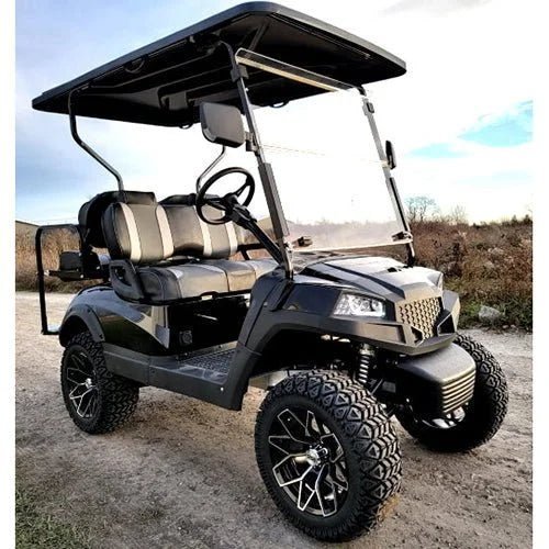 Terminator48vBlack-Demo_a_5431eccf-aad1-4b0e-a259-c1844c20fbde.jpg 48V Electric Golf Cart with Flip Seat (4 Seater) - Image 1