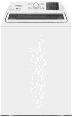 Whirlpool WTW4307SW 4.2–4.3 Cu. Ft. Top Load Washer with 2-in-1 Removable Agitator, Soft Close Glass Lid, White