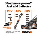 Worx WG471 40V Power Share 20" Cordless Snow Blower with Brushless Motor - Image 2